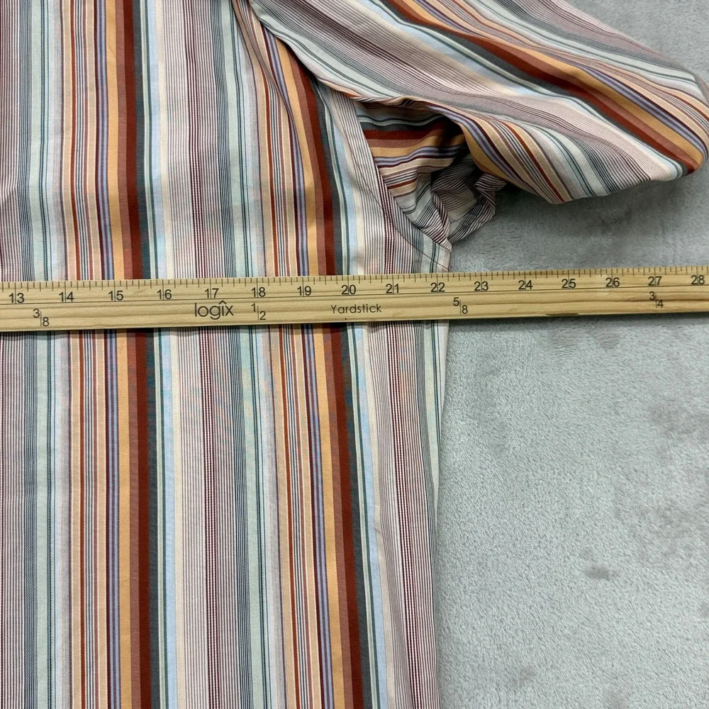 Vintage Banana Republic Button Down Shirt Mens M Multi-Color Striped Long Sleeve